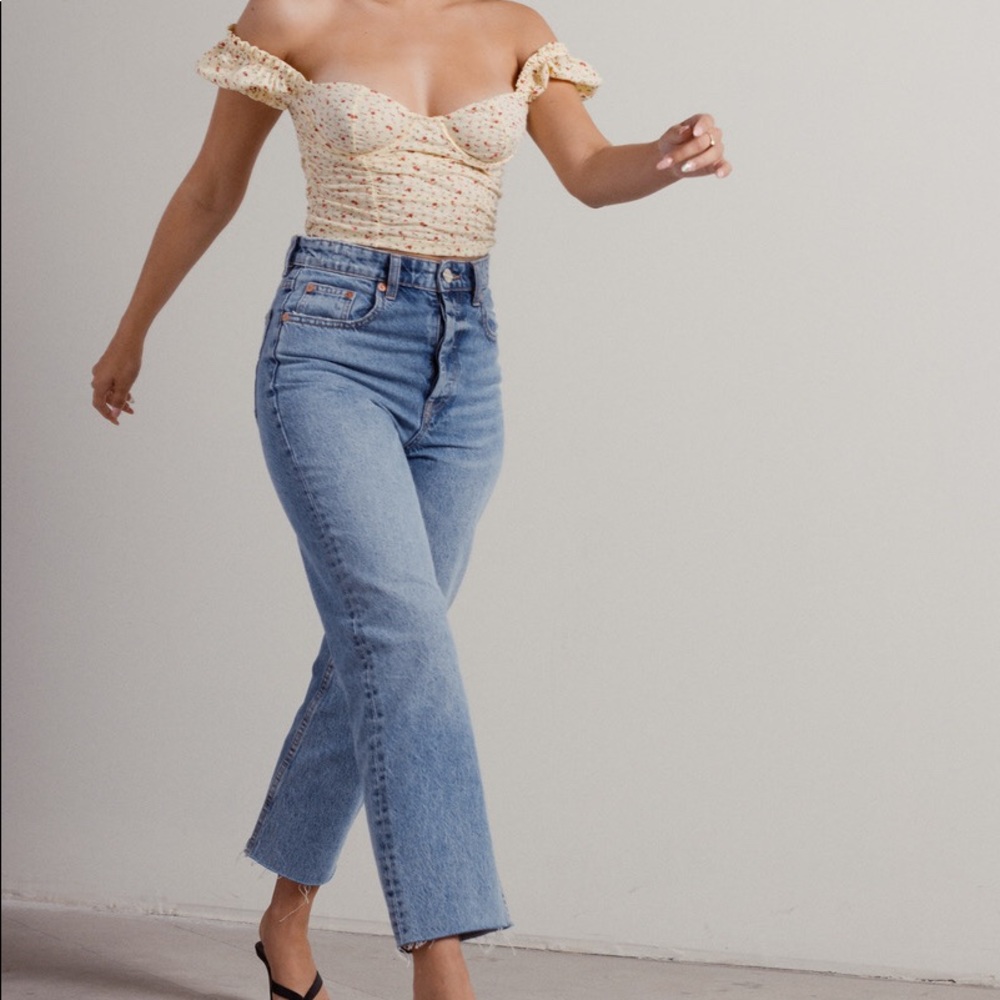 NWT TOBI Floral crop top bustier - Picture 3 of 7